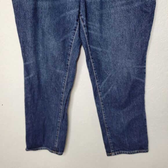 Old Navy Size 18 Dark Wash Full Panel Maternity Slouchy Straight Jeans - Picture 4 of 10